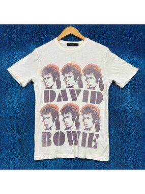 David Bowie Rock Beige T-Shirt Size Medium